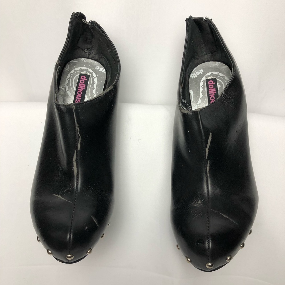 Dollhouse Black Studded Ankle Boots